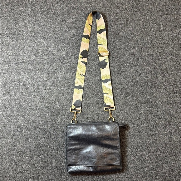 Thomas and Lee Black Leather Crossbody Bag With Guitar Strap - Picture 2 of 11